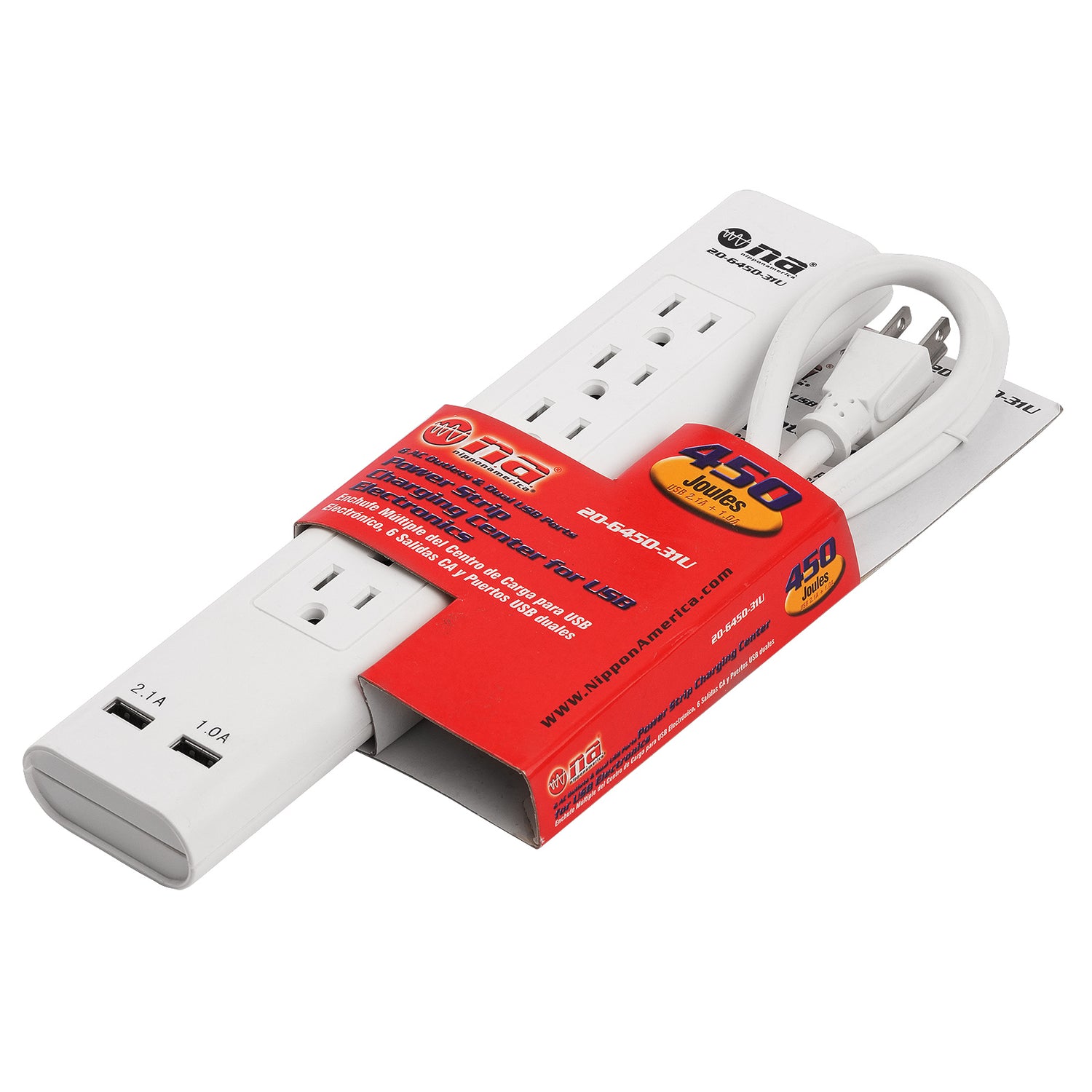 Power Strip Charging Center for USB Electronics (20-6450-31U)
