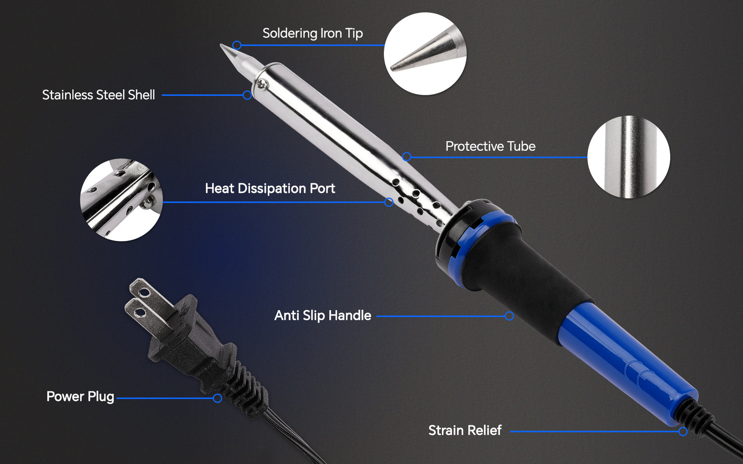 100 Watts Pencil Soldering Iron (74B70-100W)