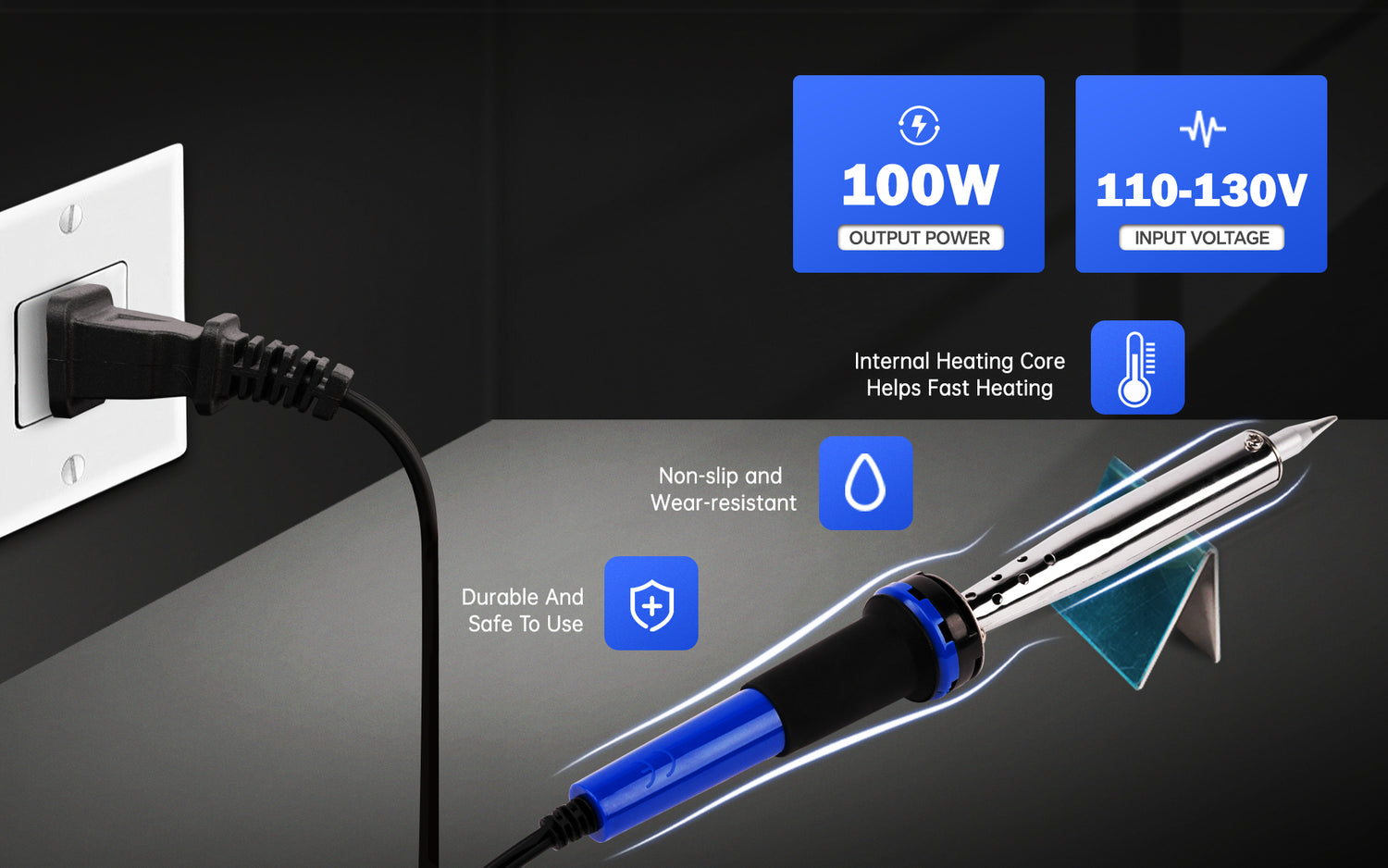 100 Watts Pencil Soldering Iron (74B70-100W)