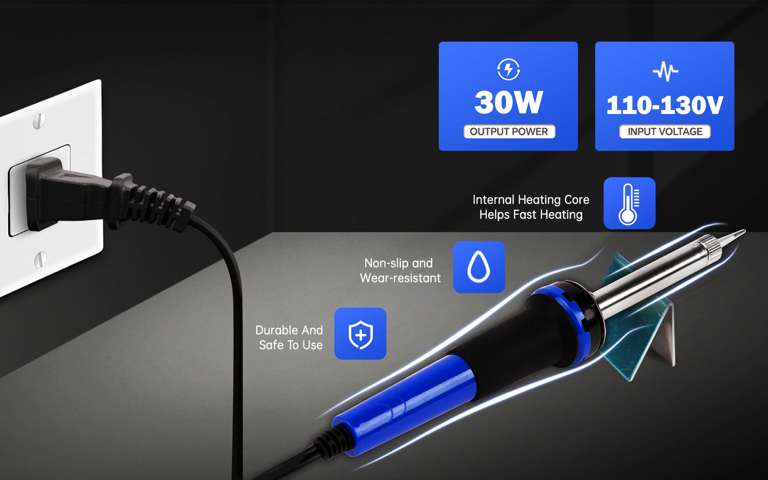 30 Watts Pencil Soldering Iron (74B70-30W)