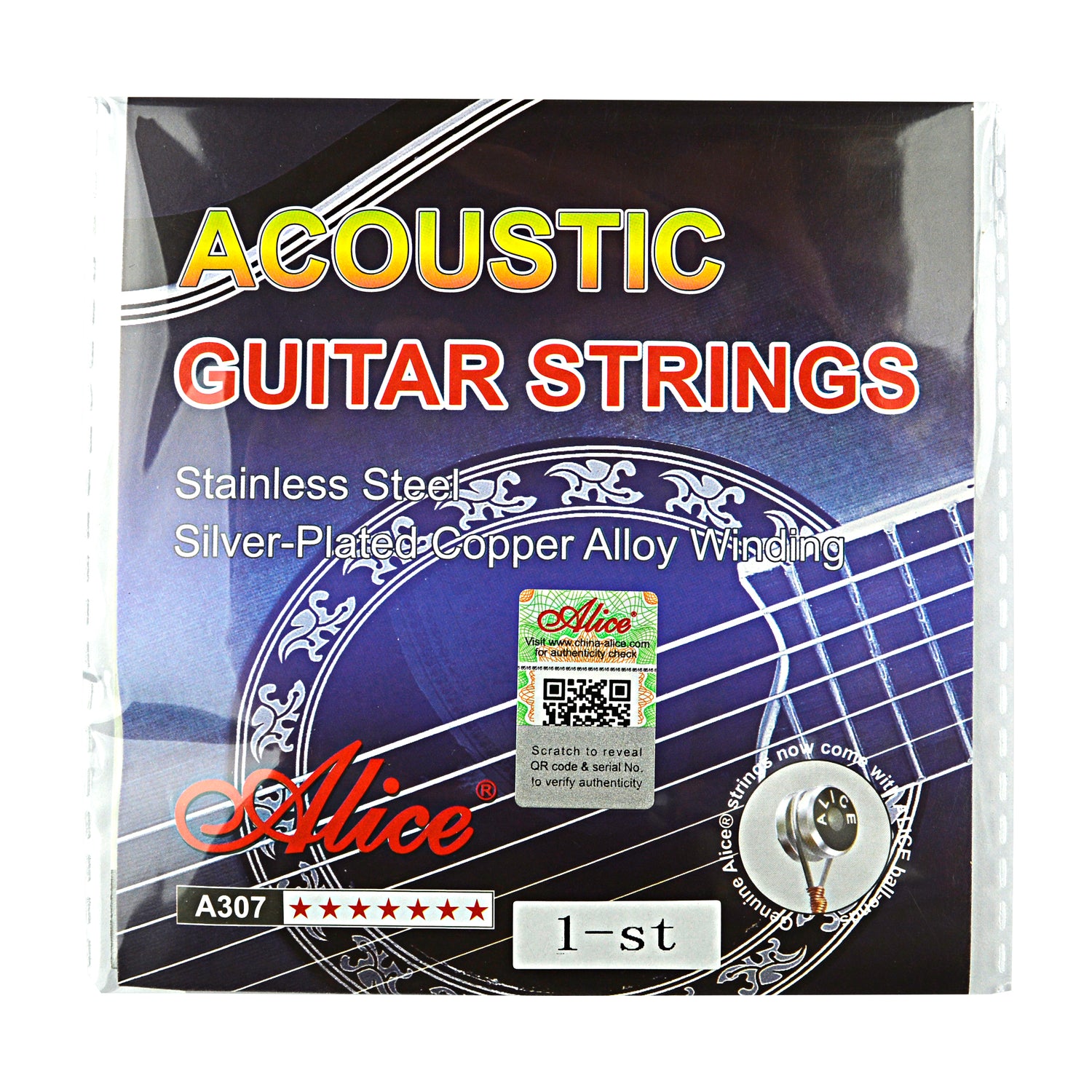 Acoustic Guitar String, E-1st (A307-SL-1)