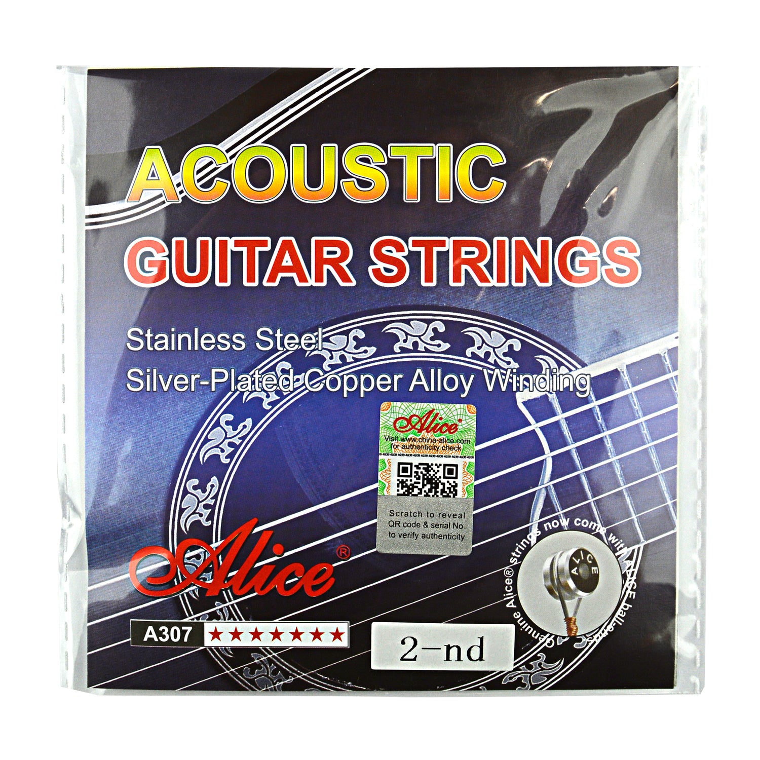 Acoustic Guitar String, B-2nd (A307-SL-2)