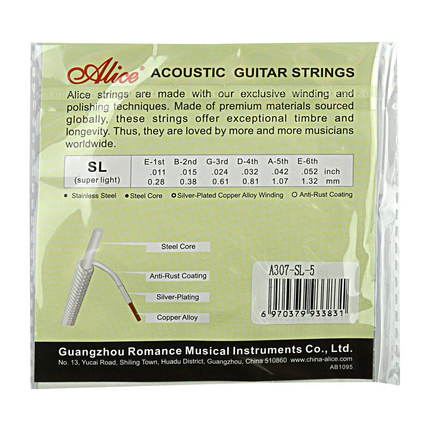 Acoustic Guitar String, A-5th (A307-SL-5)