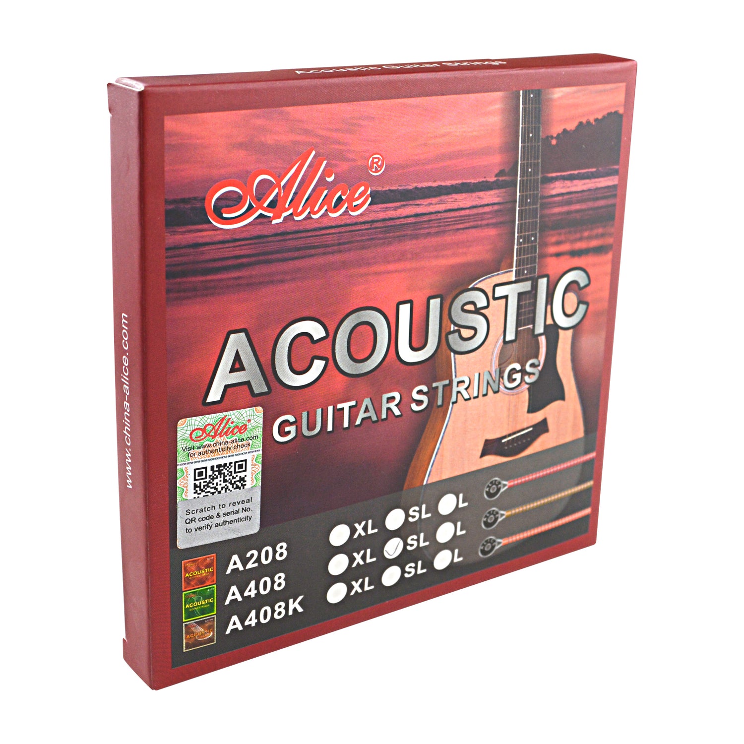 Acoustic Guitar String Set, Super Light (A408-SL)