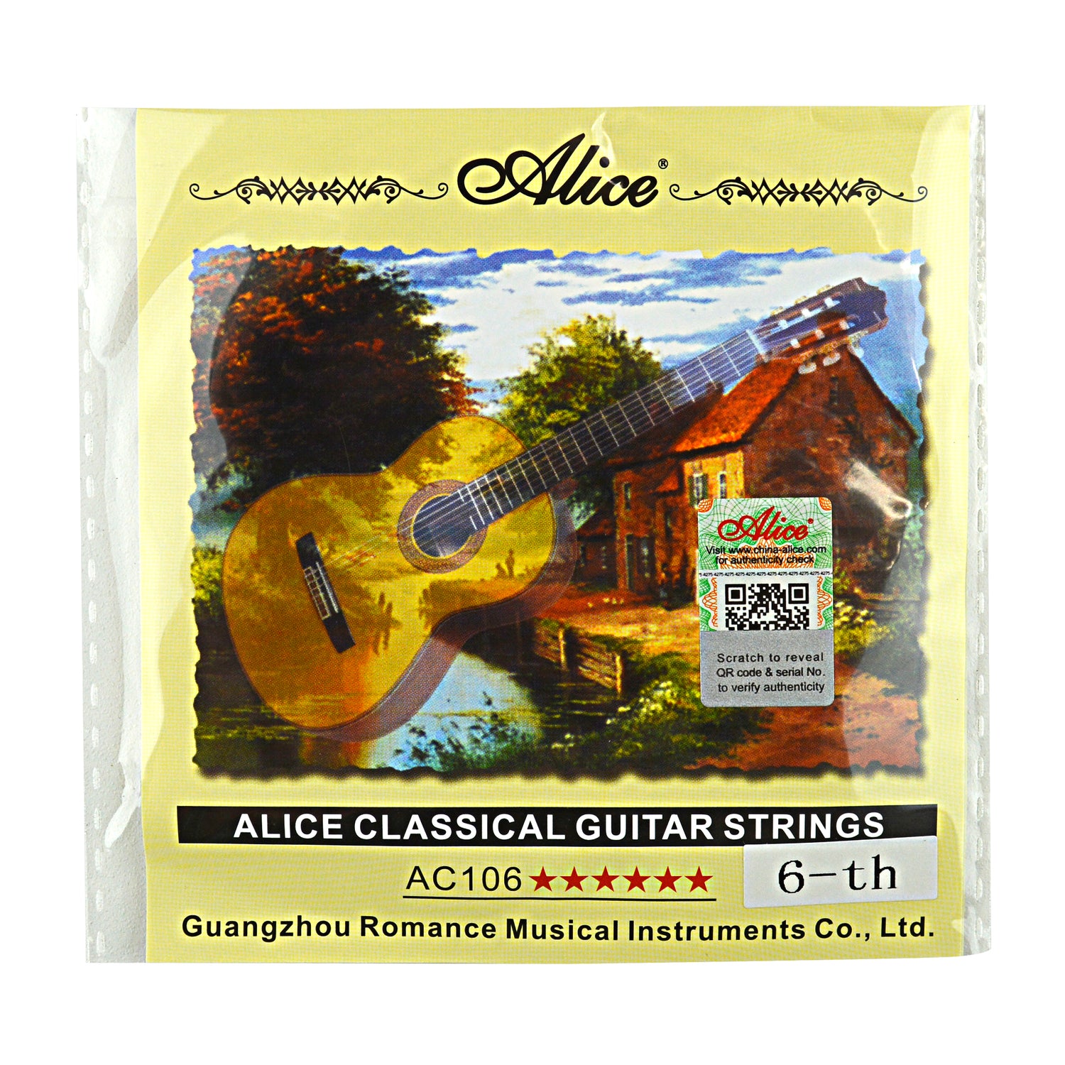 Classical Guitar String, E-6th (AC106-H-6)