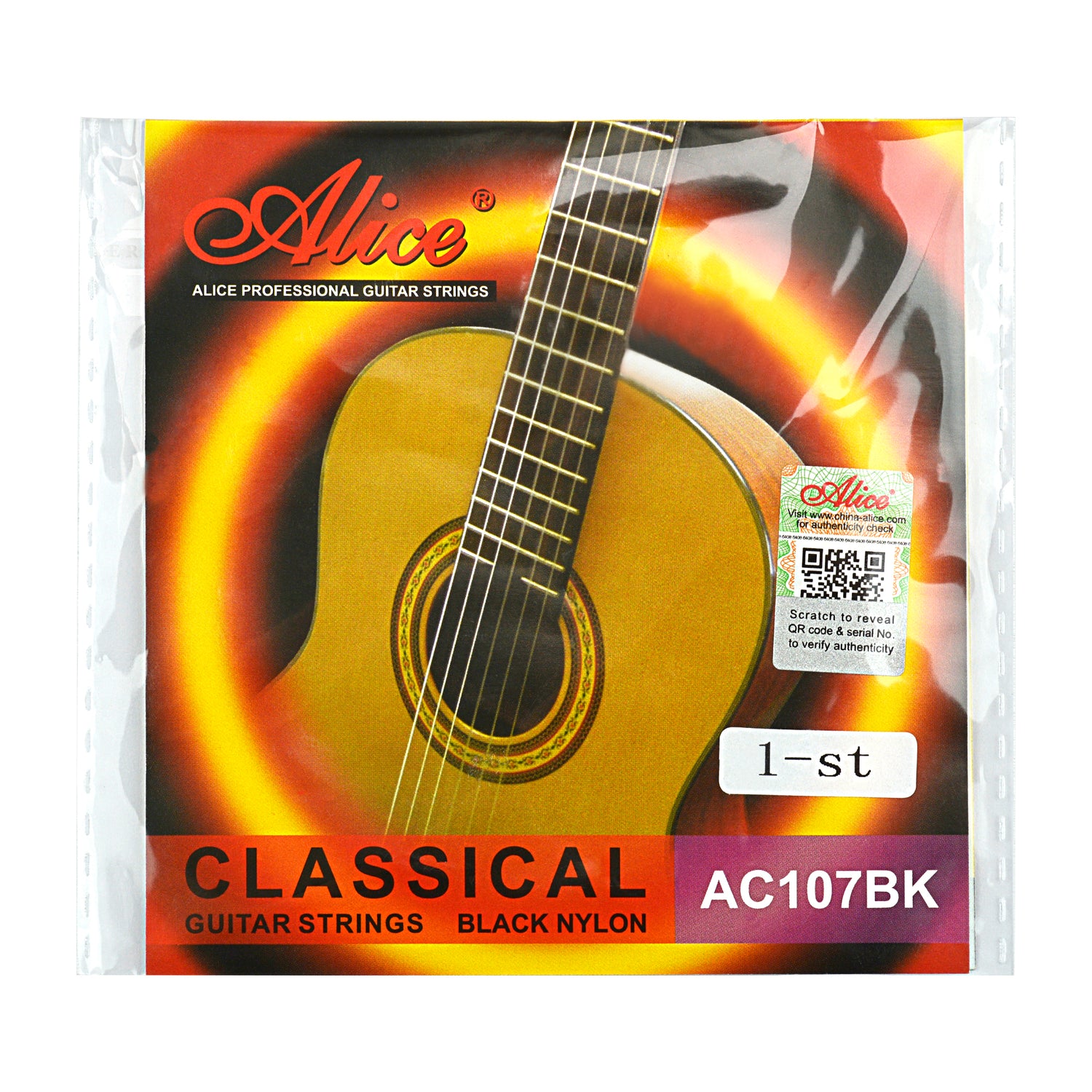 Classical Guitar String, E-1st (AC107BK-H-1)