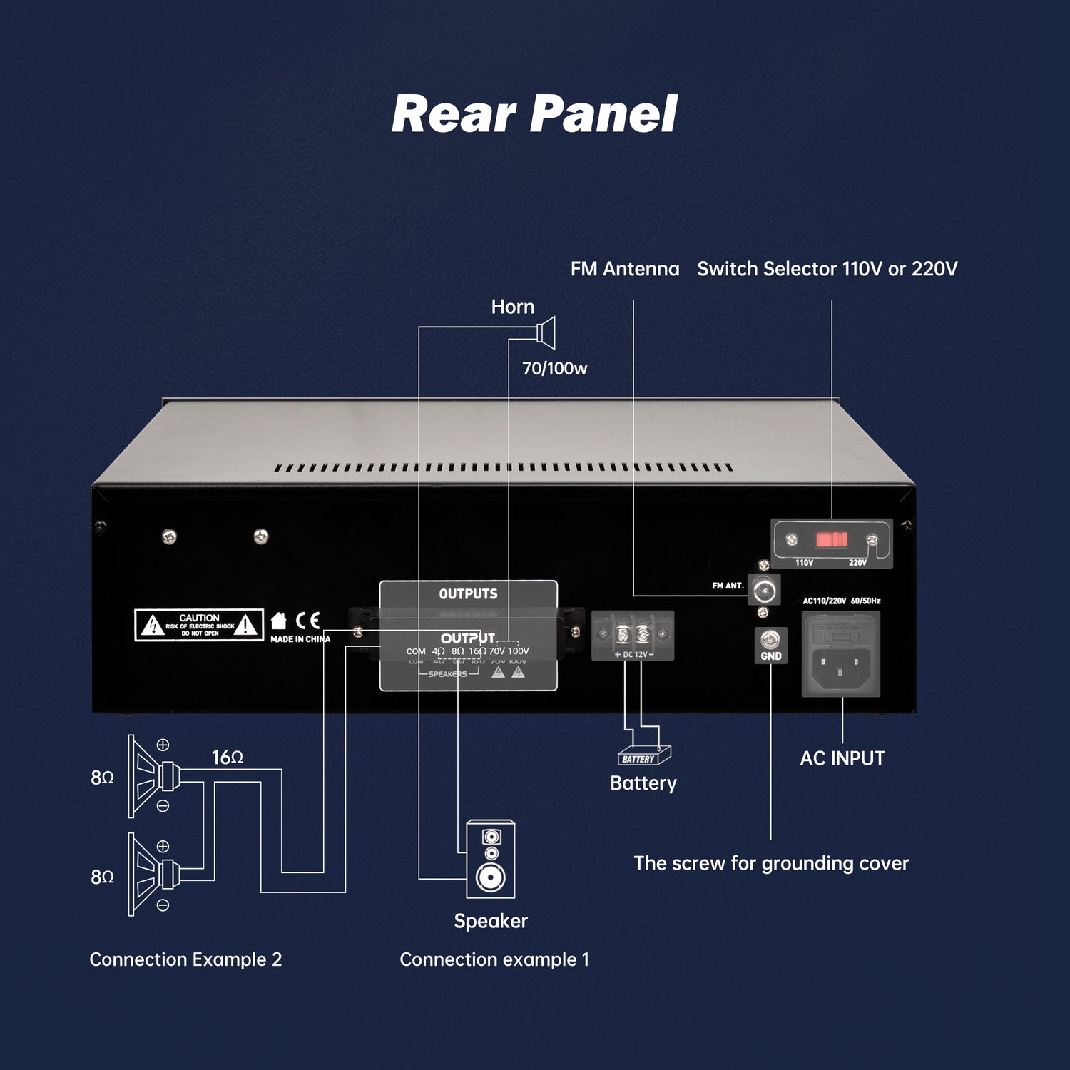 P.A. Amplifier with Bluetooth (CA-600USBT)