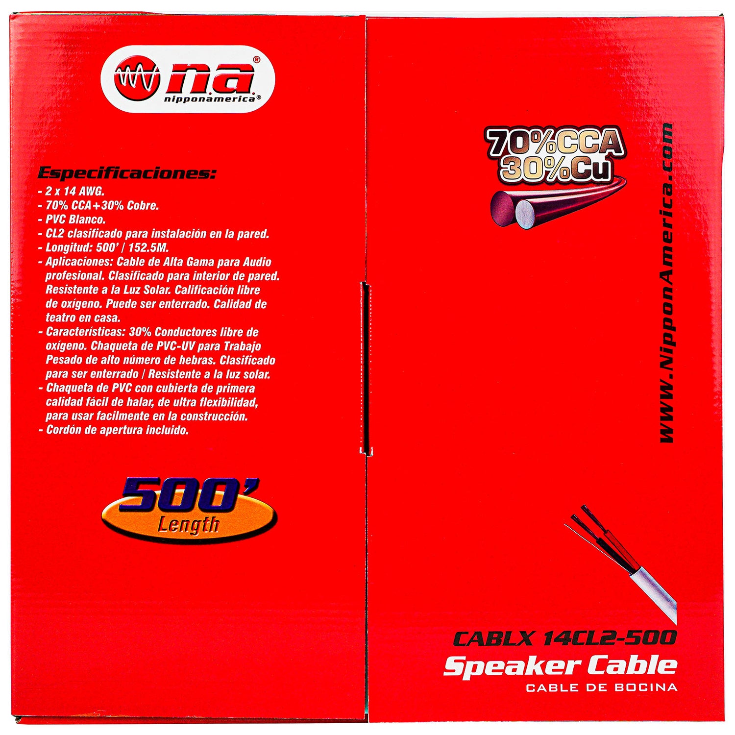 500FT Speaker Cable (CABLX 14CL2-500)