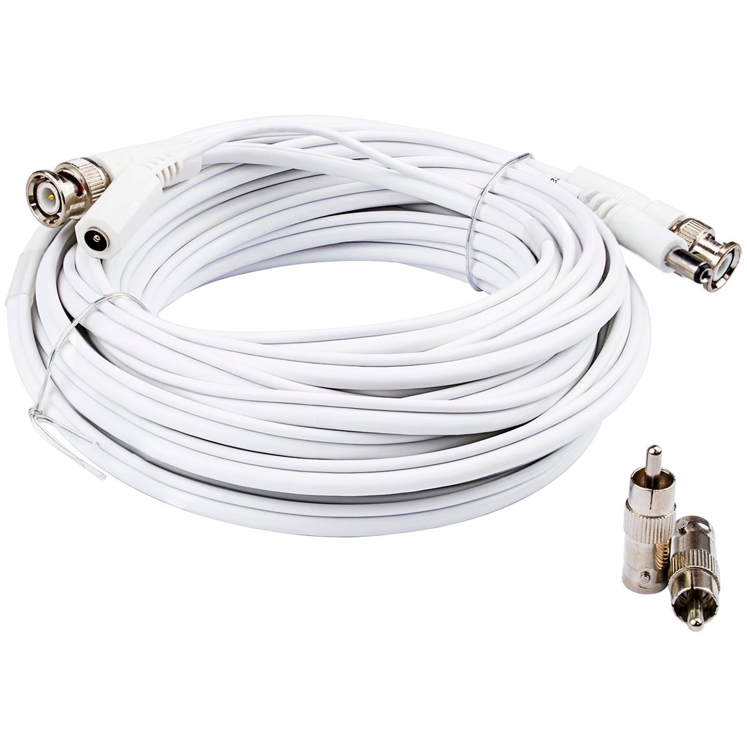 25FT BNC Closed Circuit Television Extension Cable, White (CCSL-25 WHT)