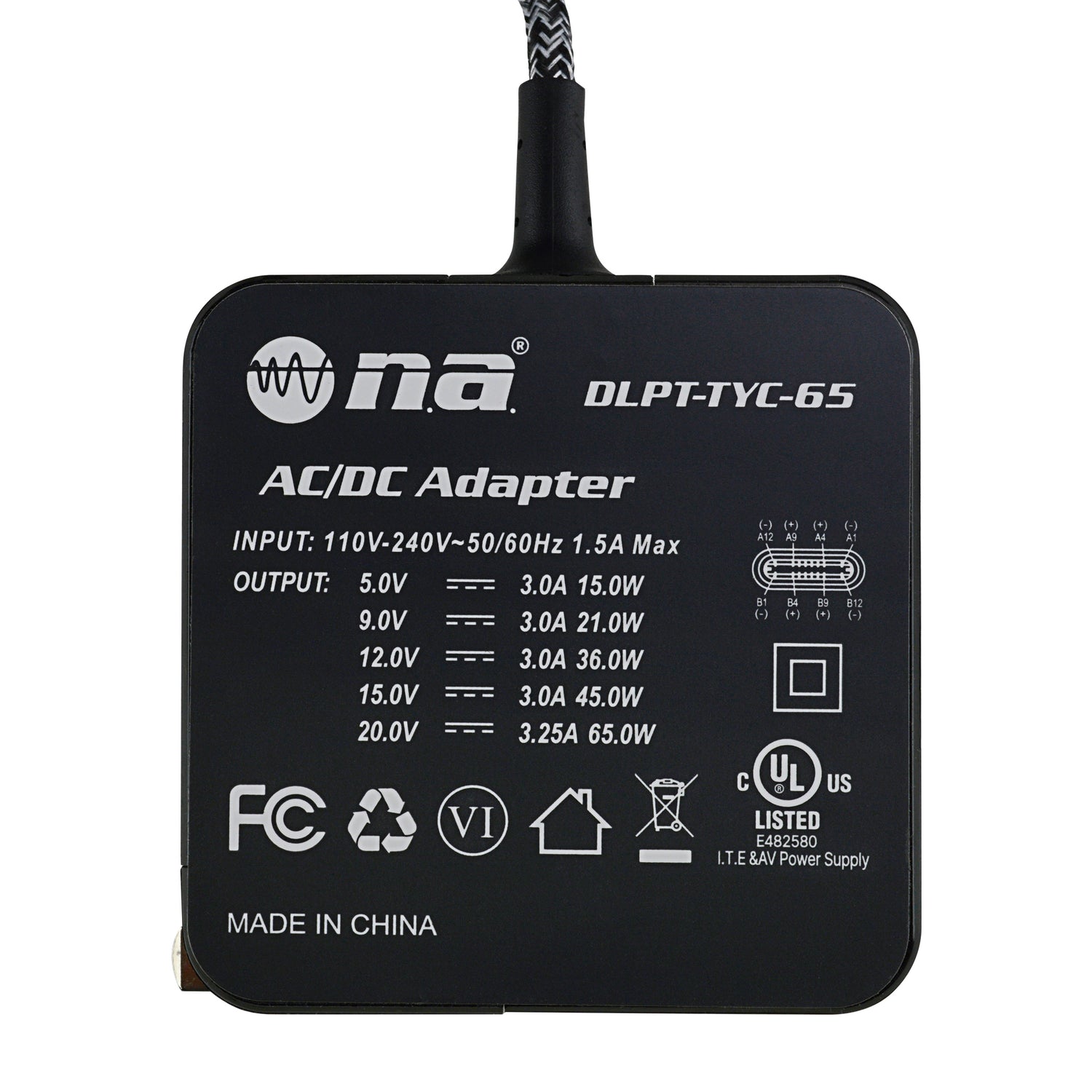 65W USB-C Laptop Adapter (DLPT-TYC-65)