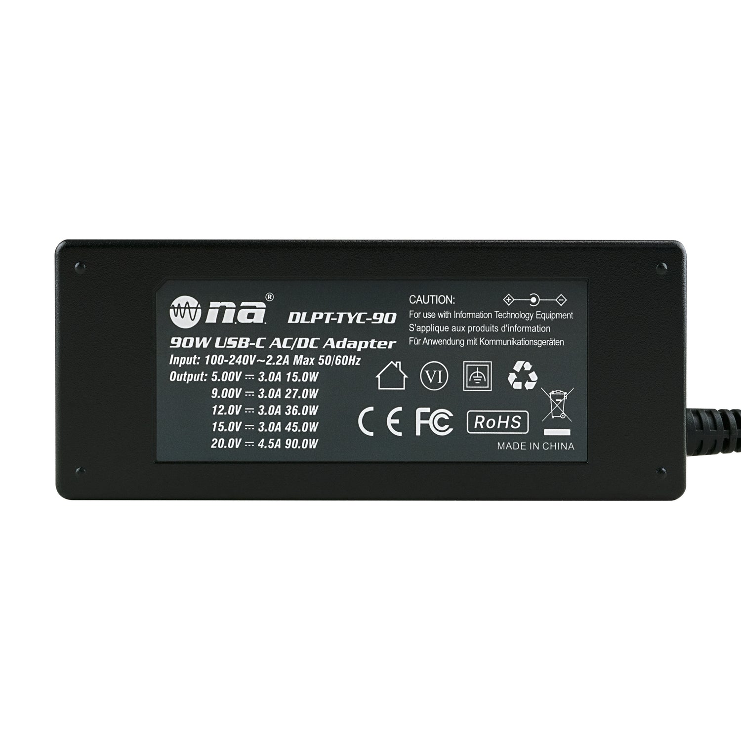 90W USB-C AC/DC Power Adapter (DLPT-TYC-90)