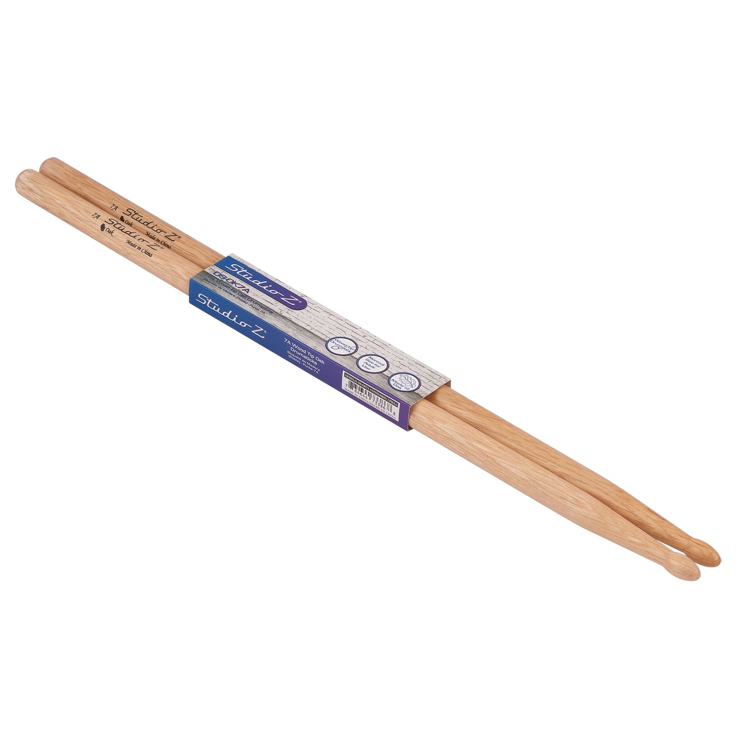 Oak Drumsticks, 7A Wood Tip (DS-OK7A)