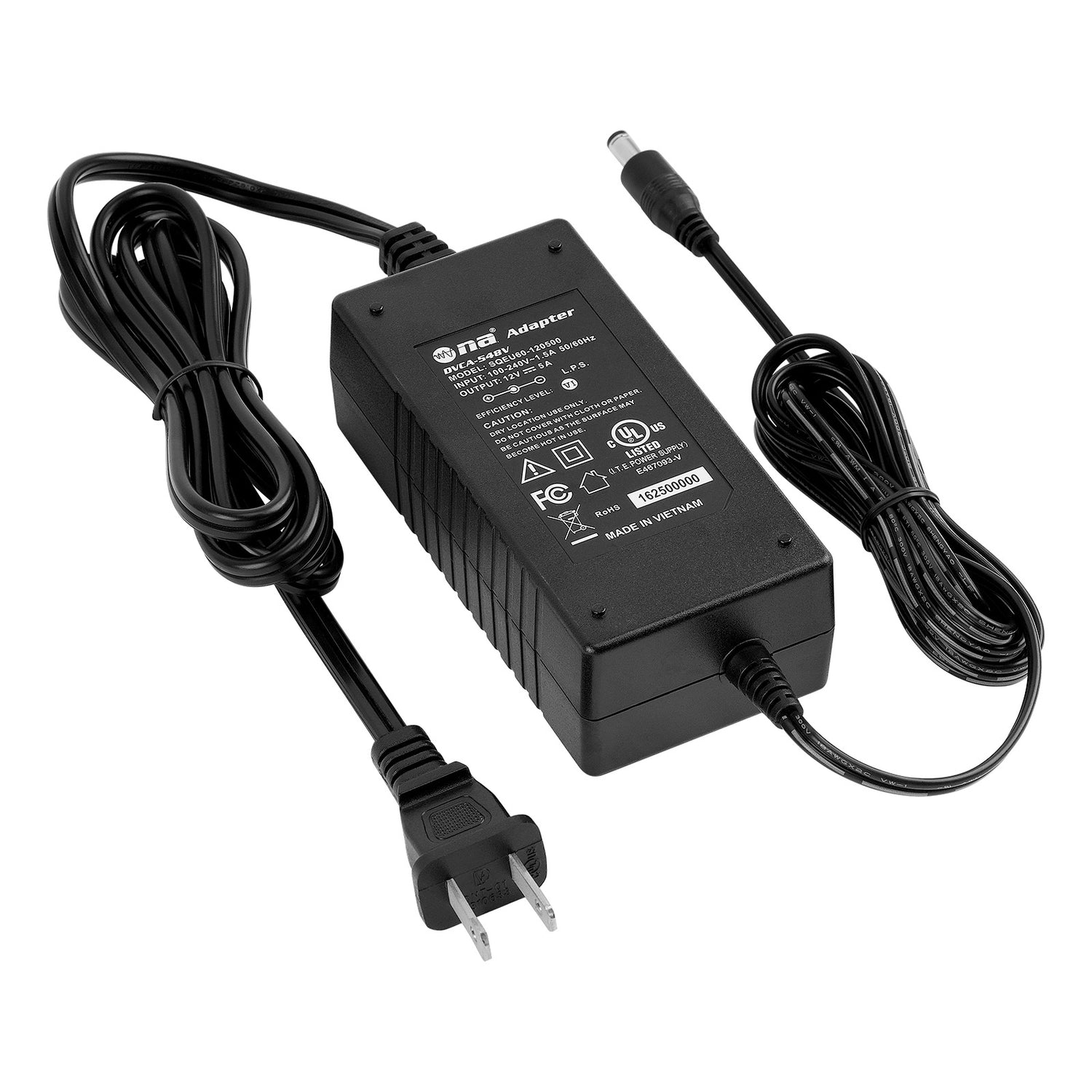 12V 5A AC to DC Power Supply Adapter (DVCA-548V)