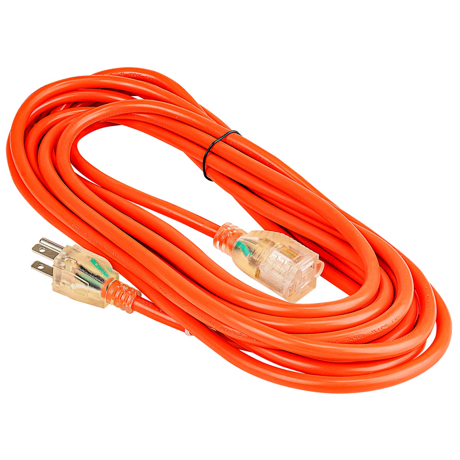 25’ Extension Cord with Power Indicator (EX-OD316-25ORG)