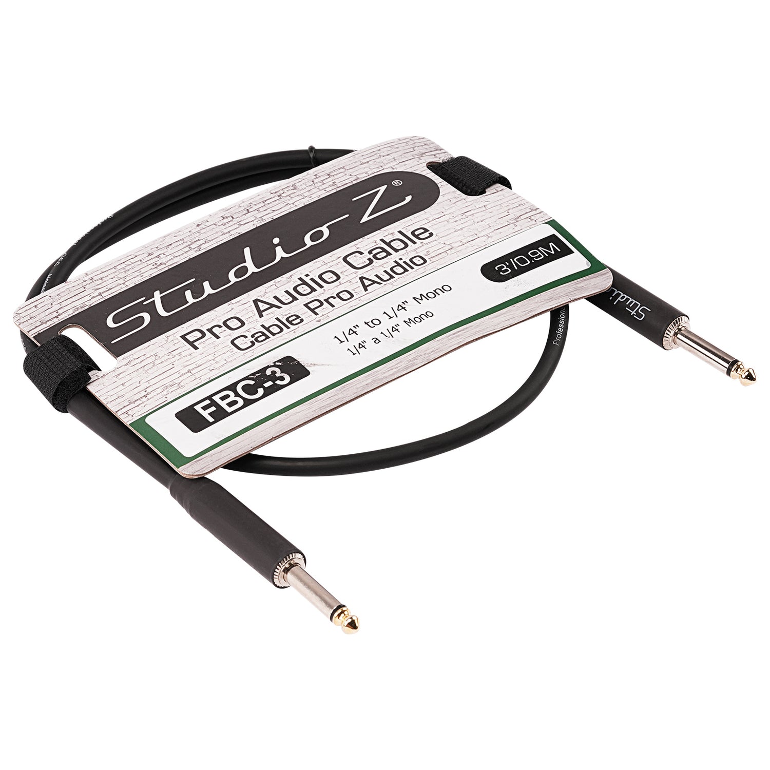 3 Ft 1/4” to 1/4” Mono Instrument Cable (FBC-3)