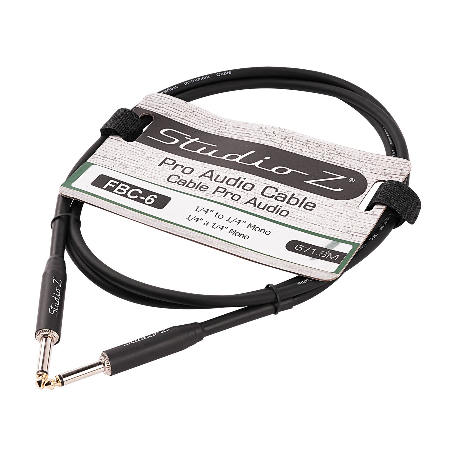 6 Ft 1/4” to 1/4” Mono Instrument Cable (FBC-6)