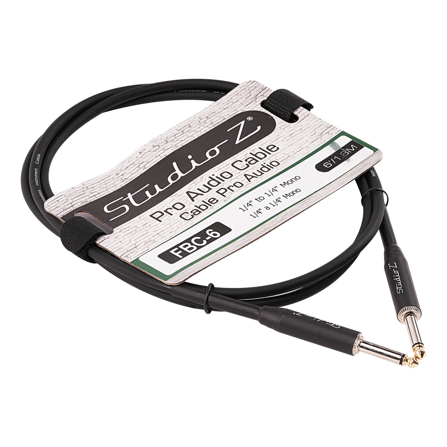 6 Ft 1/4” to 1/4” Mono Instrument Cable (FBC-6)