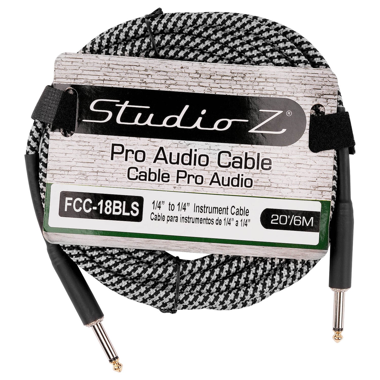 1/4” to 1/4” Mono Instrument Cable (FCC-18BLS)