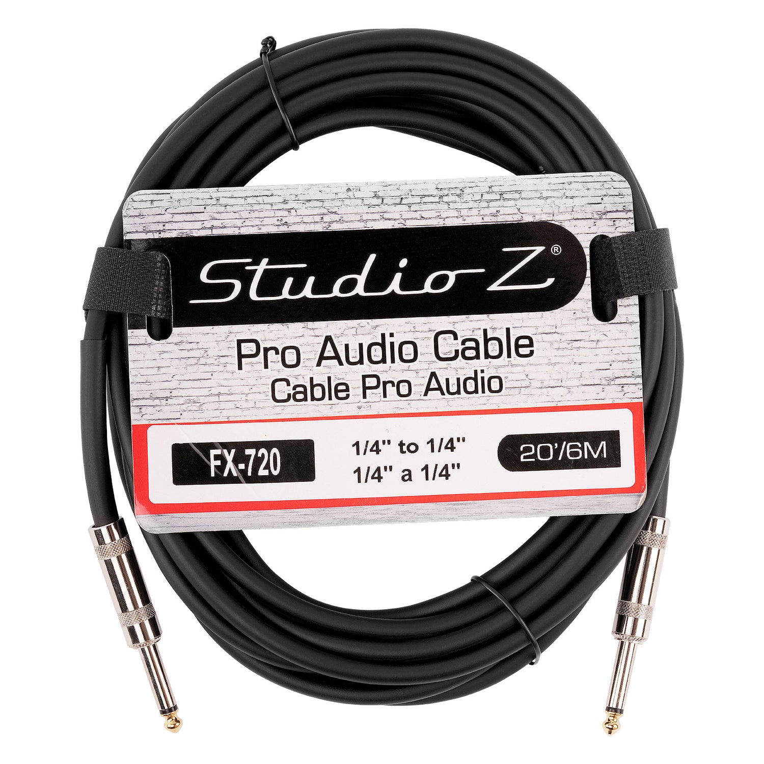 20 Ft 1/4” to 1/4” Instrument Cable (FX-720)