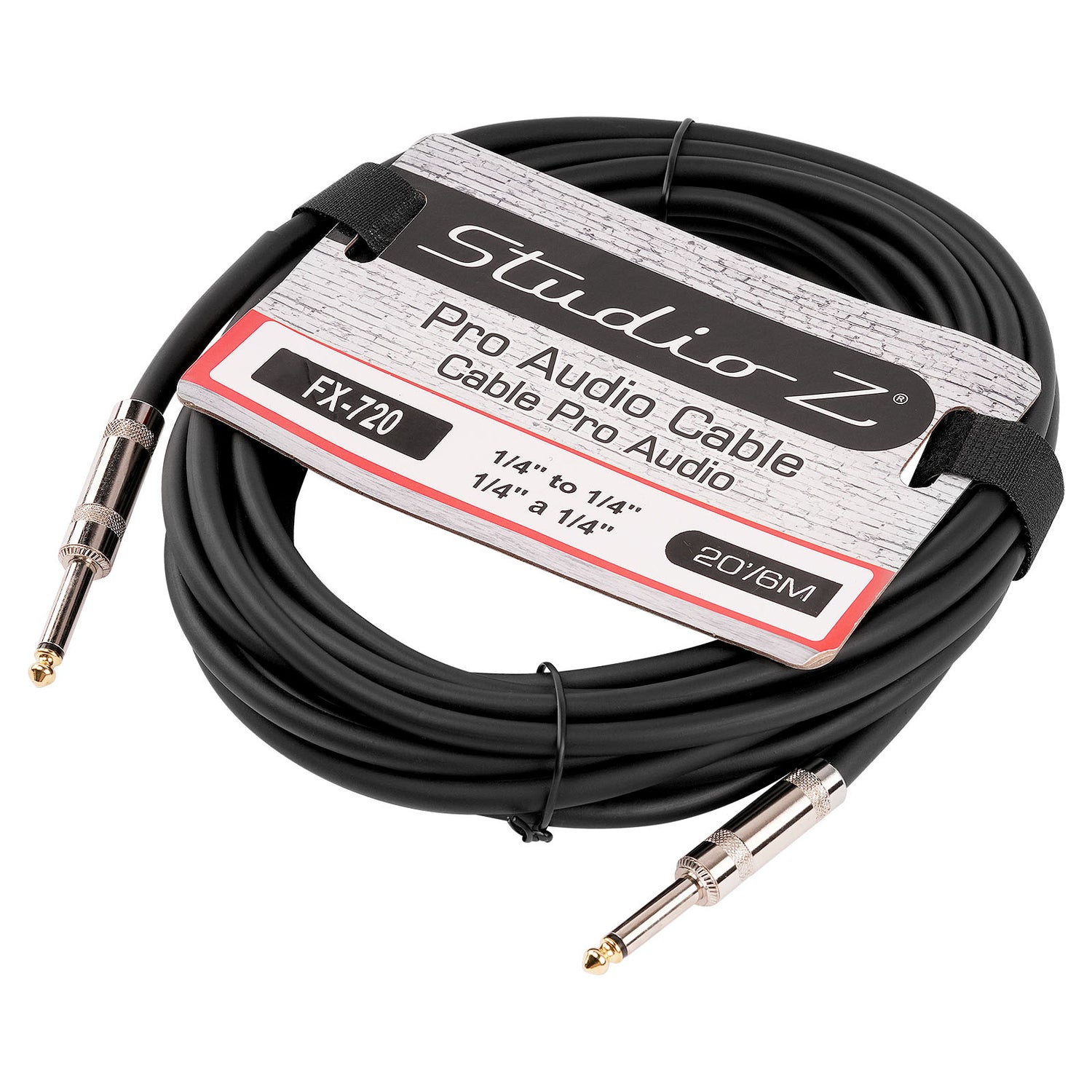 20 Ft 1/4” to 1/4” Instrument Cable (FX-720)