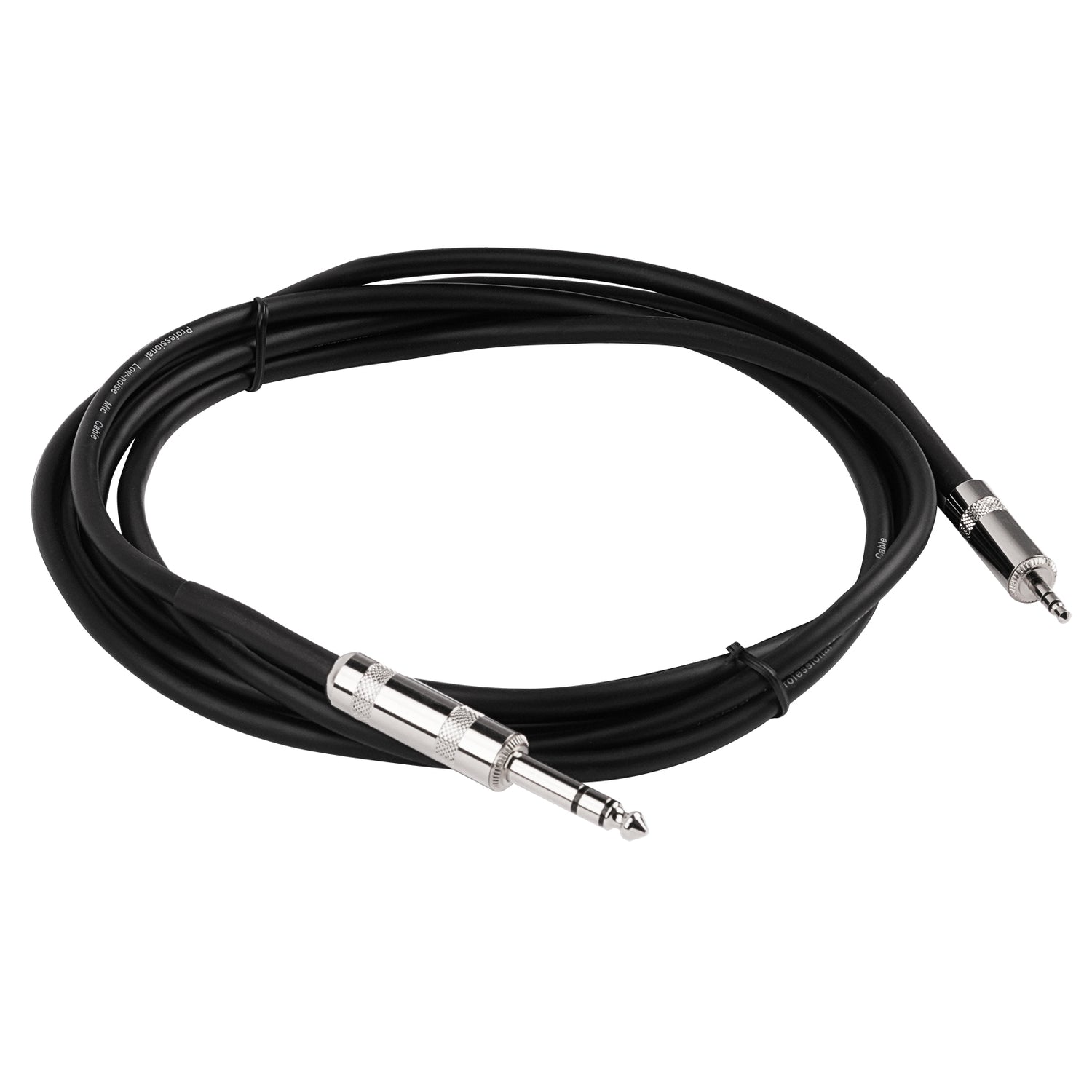 6 Ft 3.5mm Plug to 1/4” Plug Pro Audio Cable (FXB-3514-6)