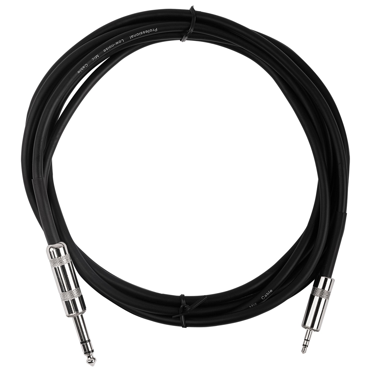 6 Ft 3.5mm Plug to 1/4” Plug Pro Audio Cable (FXB-3514-6)