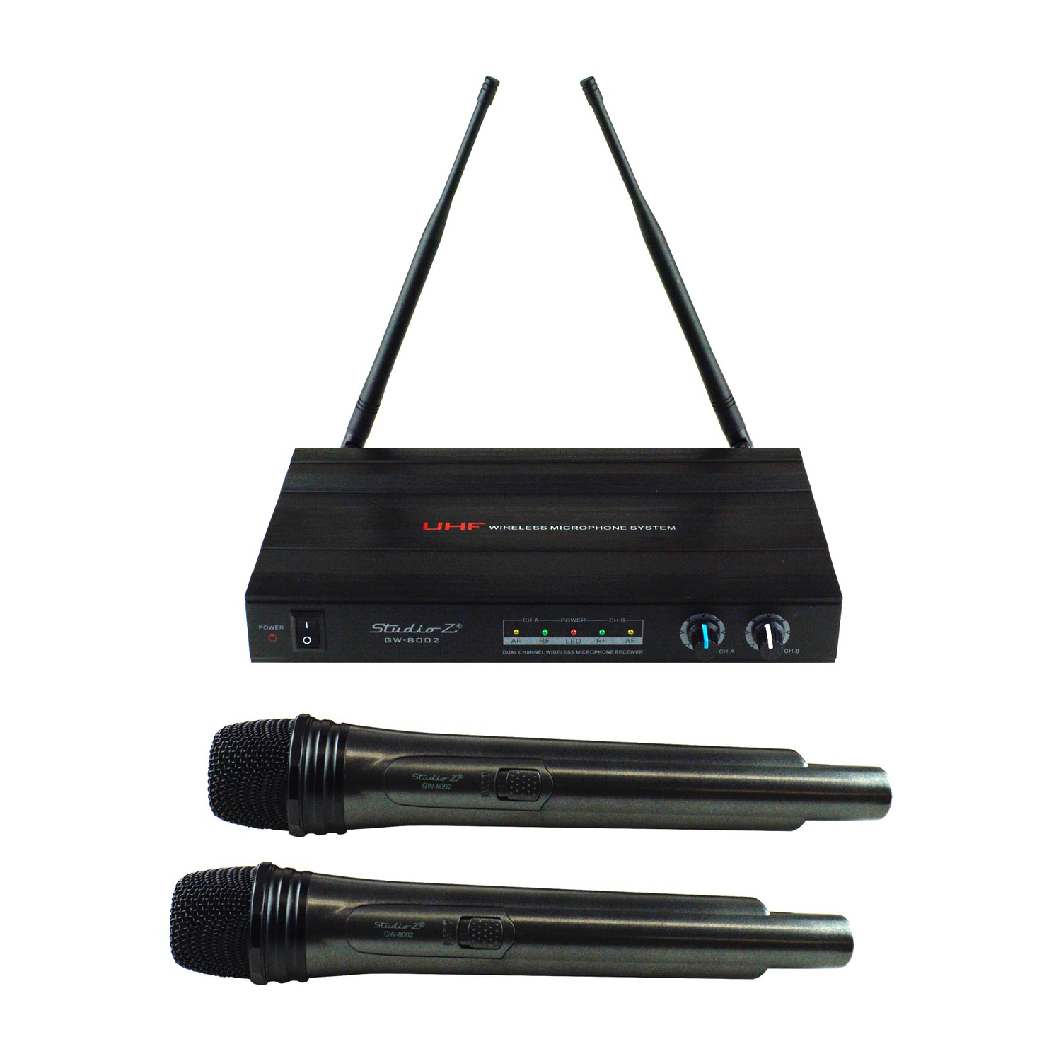 Dual Channel UHF Wireless Microphone System (GW-8002)