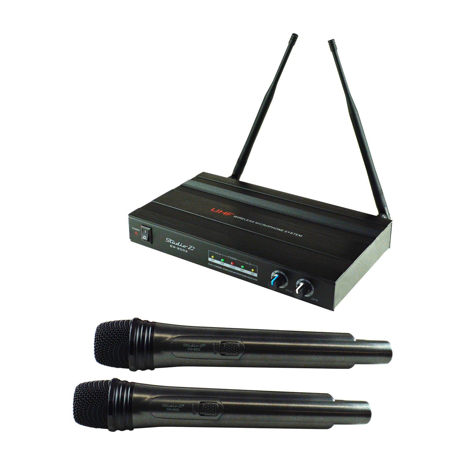 Dual Channel UHF Wireless Microphone System (GW-8002)
