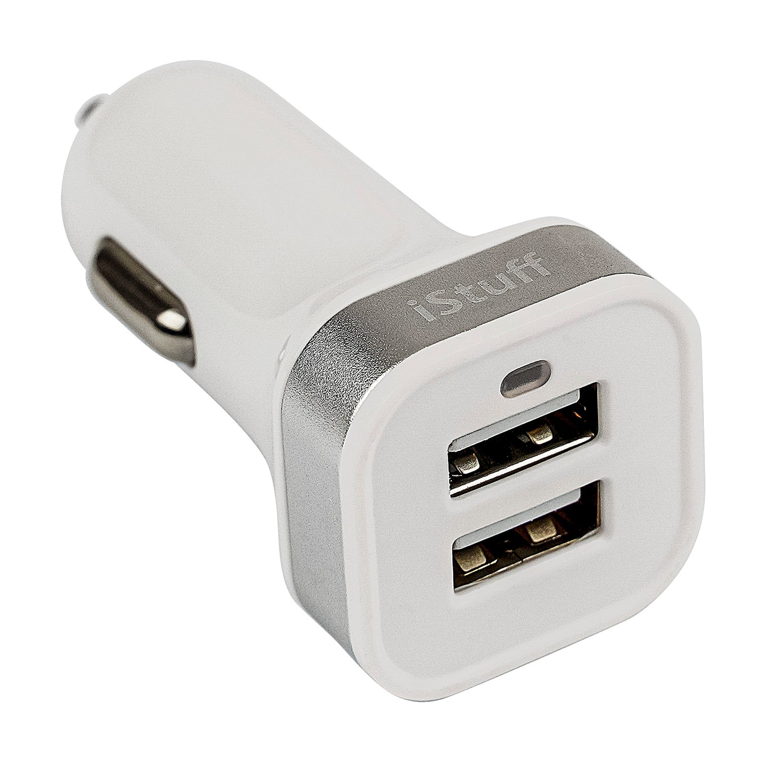 Dual USB Car Cigarette Lighter Adapter (ICL-200U-SLV)