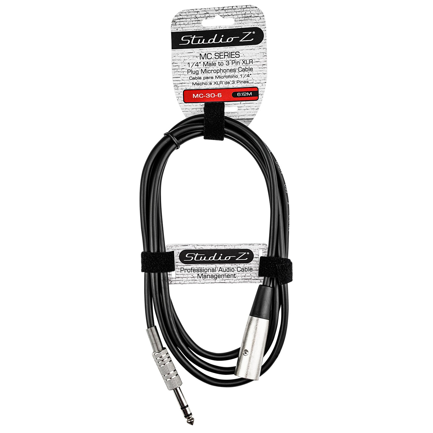 6Ft 1/4” Mono Plug to 3 Pin XLR Plug Cable (MC-30-6)