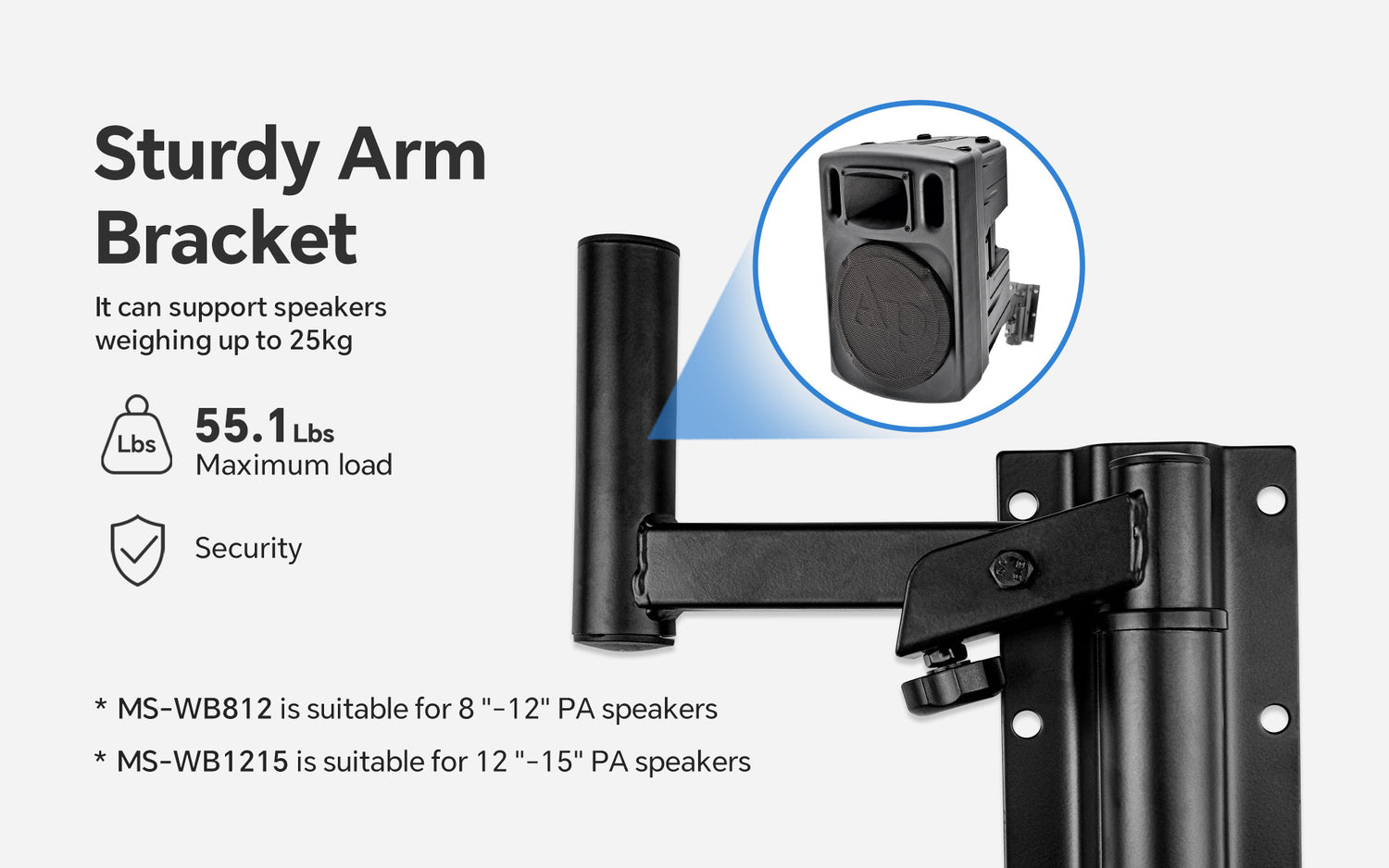 Speaker Wall Bracket (MS-WB1215)