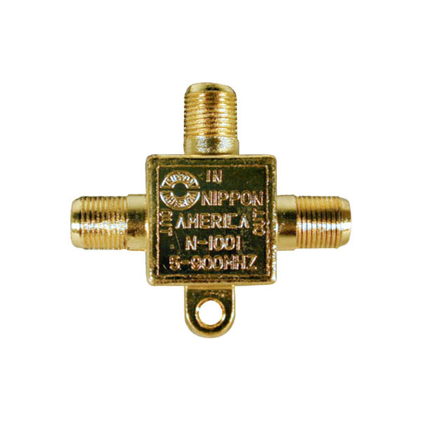 Mini 2-Way CATV “F” Type Gold Splitter (N-1001G)