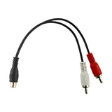 6 Inche RCA Jack to 2 RCA Plugs Adapter (N-213N)