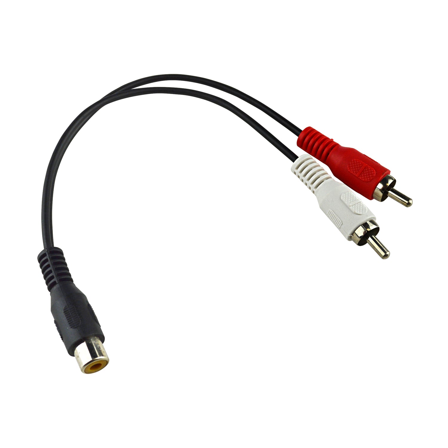 6 Inche RCA Jack to 2 RCA Plugs Adapter (N-213N)