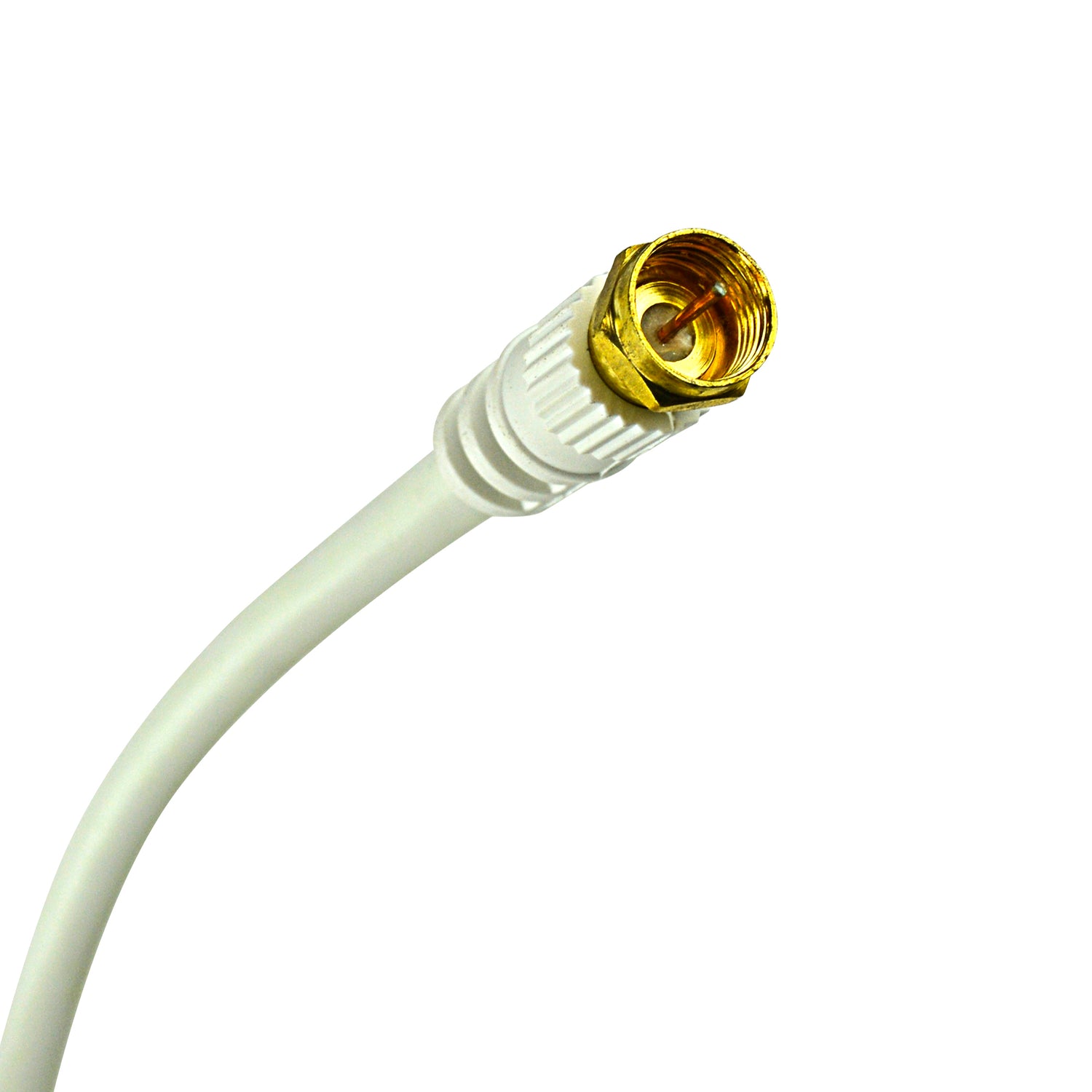 50FT RG-6 White Video Cable with Twist-On Connector (N-214-50GW)