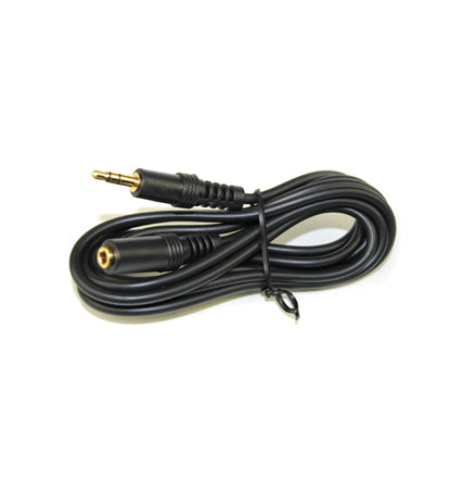 6FT 3.5mm Stereo Plug to 3.5mm Stereo Jack Cable Extension with Gold Tips (N-350S-6G)