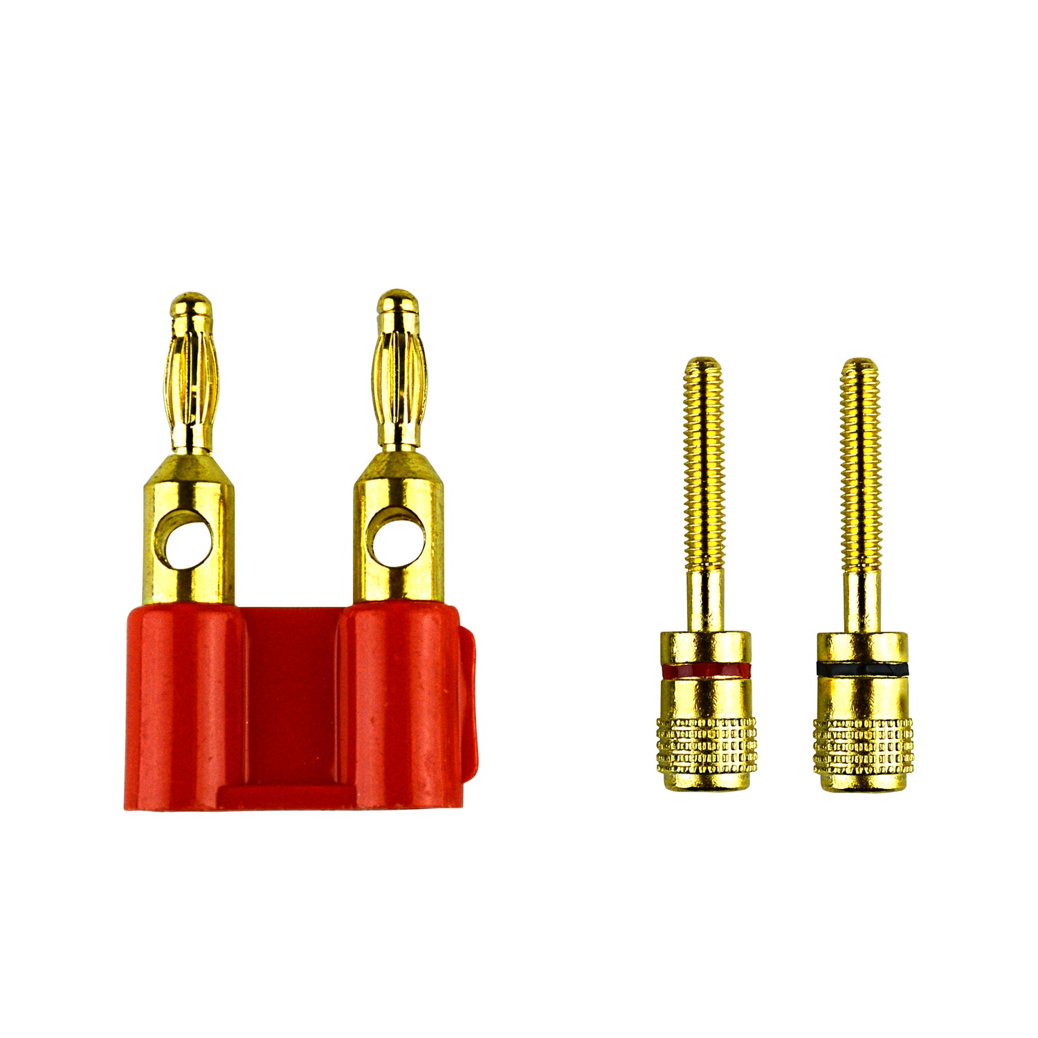 Dual Speaker Banana Plug with Red (NB-417 RED)