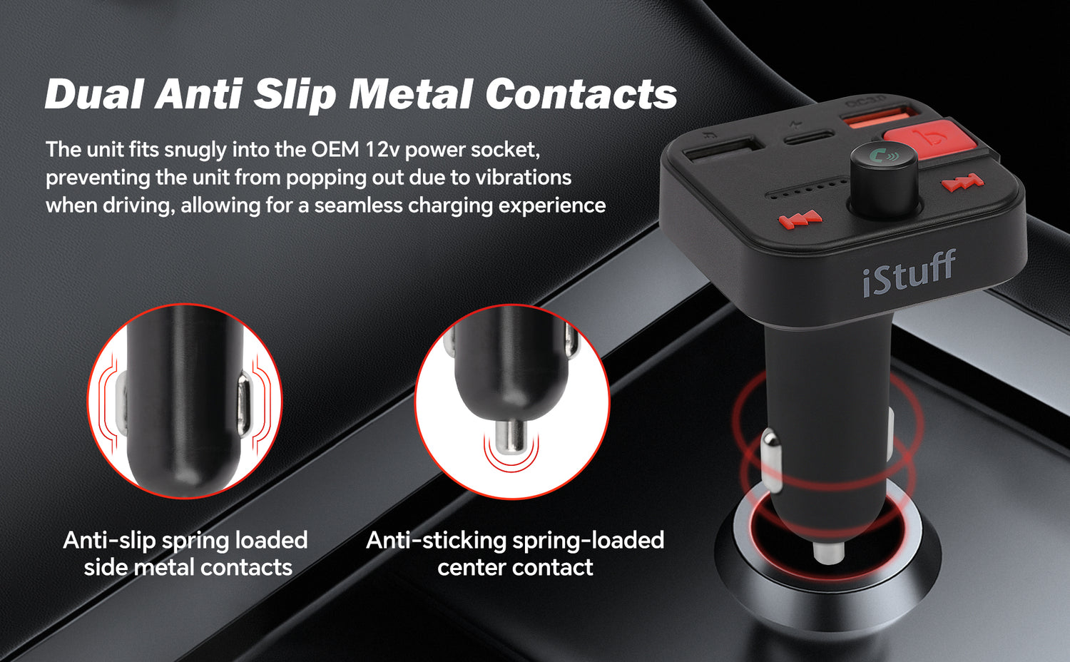 Wireless Music Stream Car Charger (NP-9035UBCB)