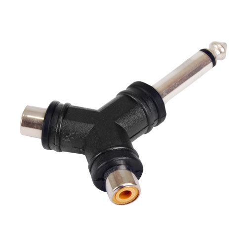 1/4” Mono Plug to Double RCA Jack,