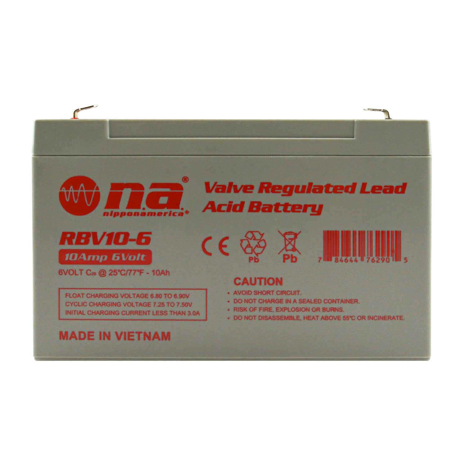 Rechargeable Valve Regulated Lead Acid Battery (RBV10-6)