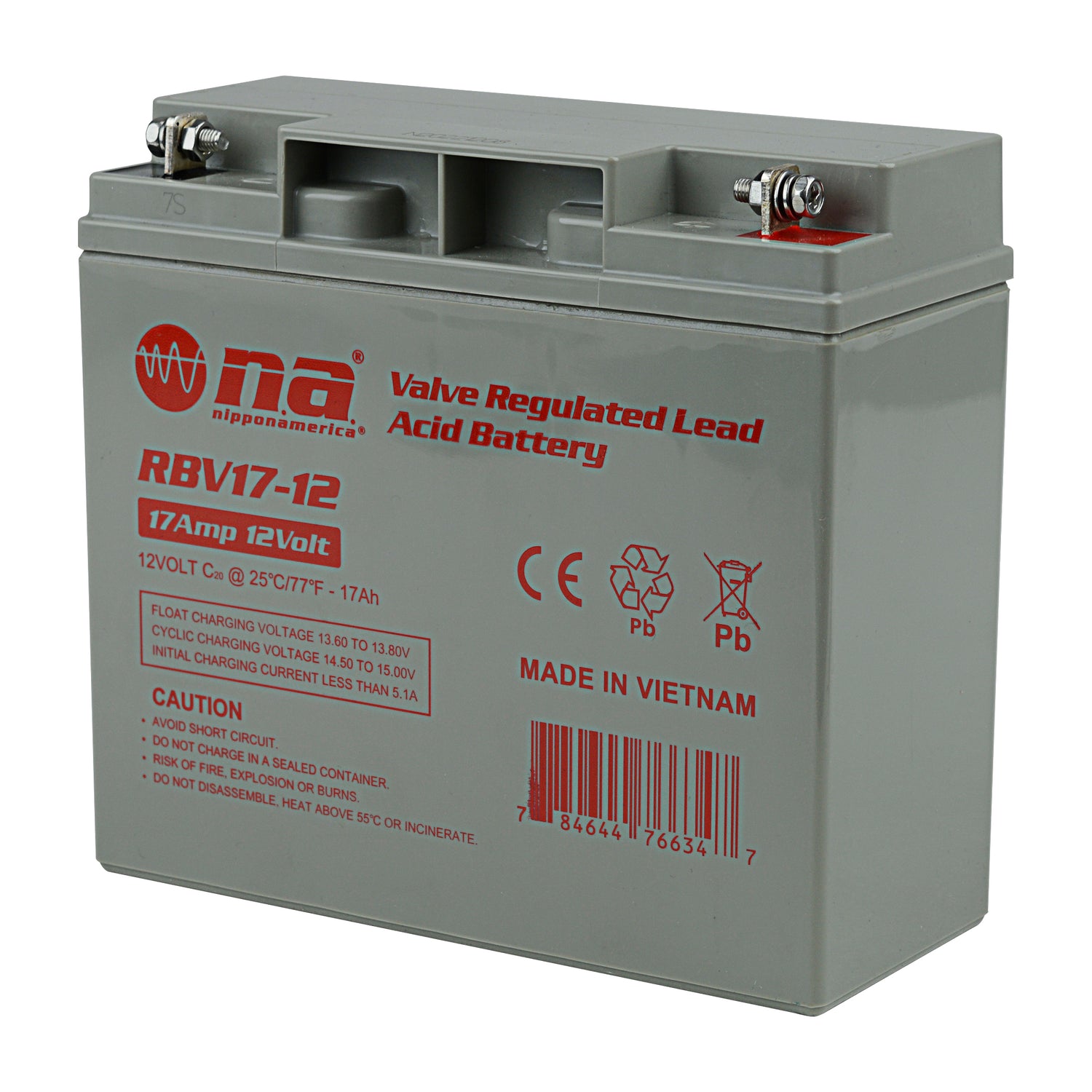 Rechargeable Valve Regulated Lead Acid Battery (RBV17-12)