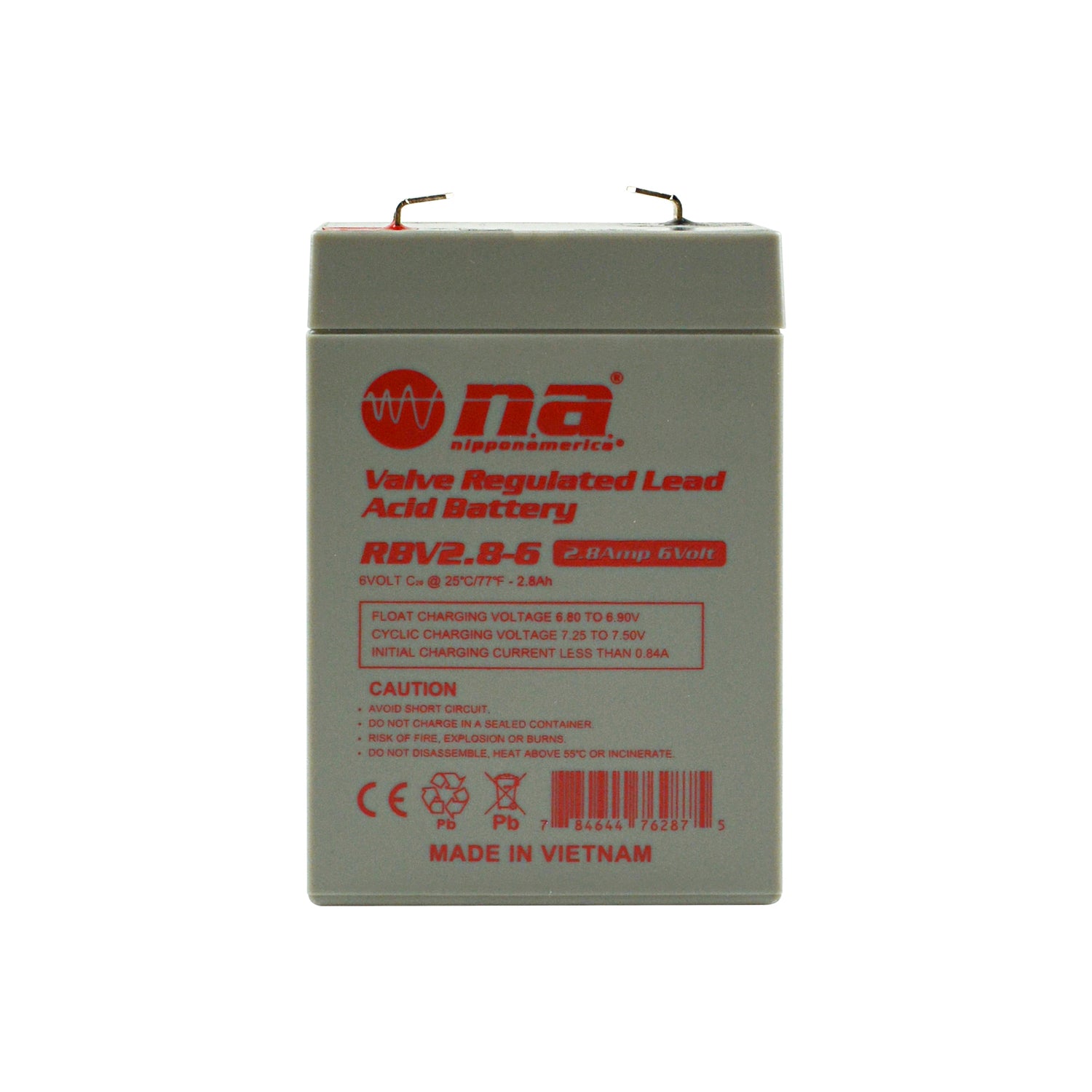 Rechargeable Valve Regulated Lead Acid Battery (RBV2.8-6)