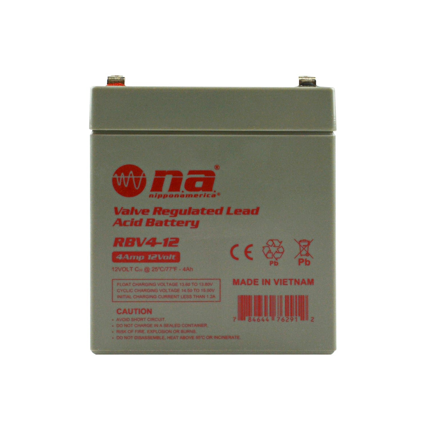 Rechargeable Valve Regulated Lead Acid Battery (RBV4-12)