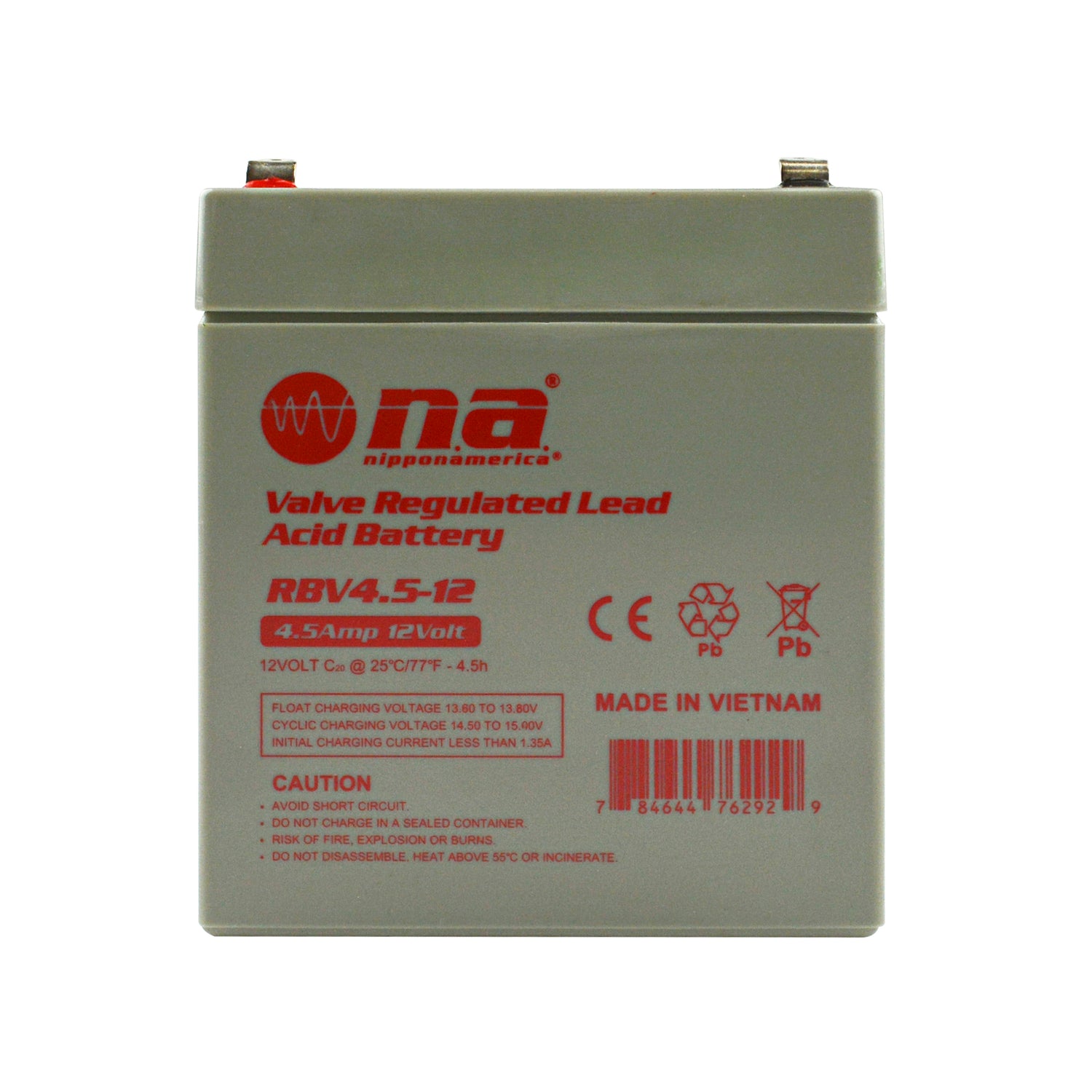 Rechargeable Valve Regulated Lead Acid Battery (RBV4.5-12)