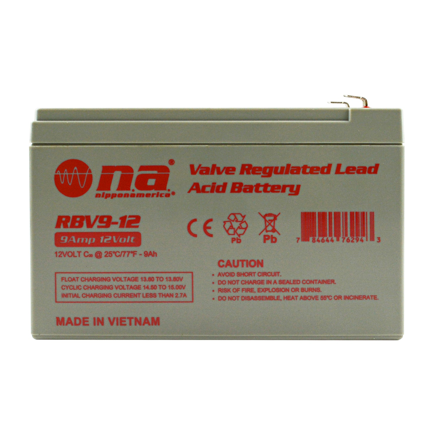 Rechargeable Valve Regulated Lead Acid Battery (RBV9-12)