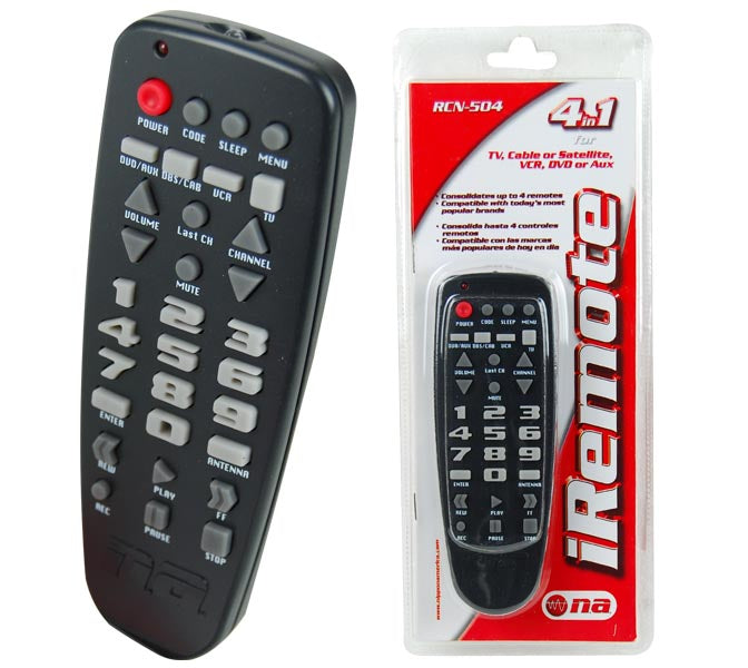 4-in-1 Universal TV Remote Control (RCN-504)