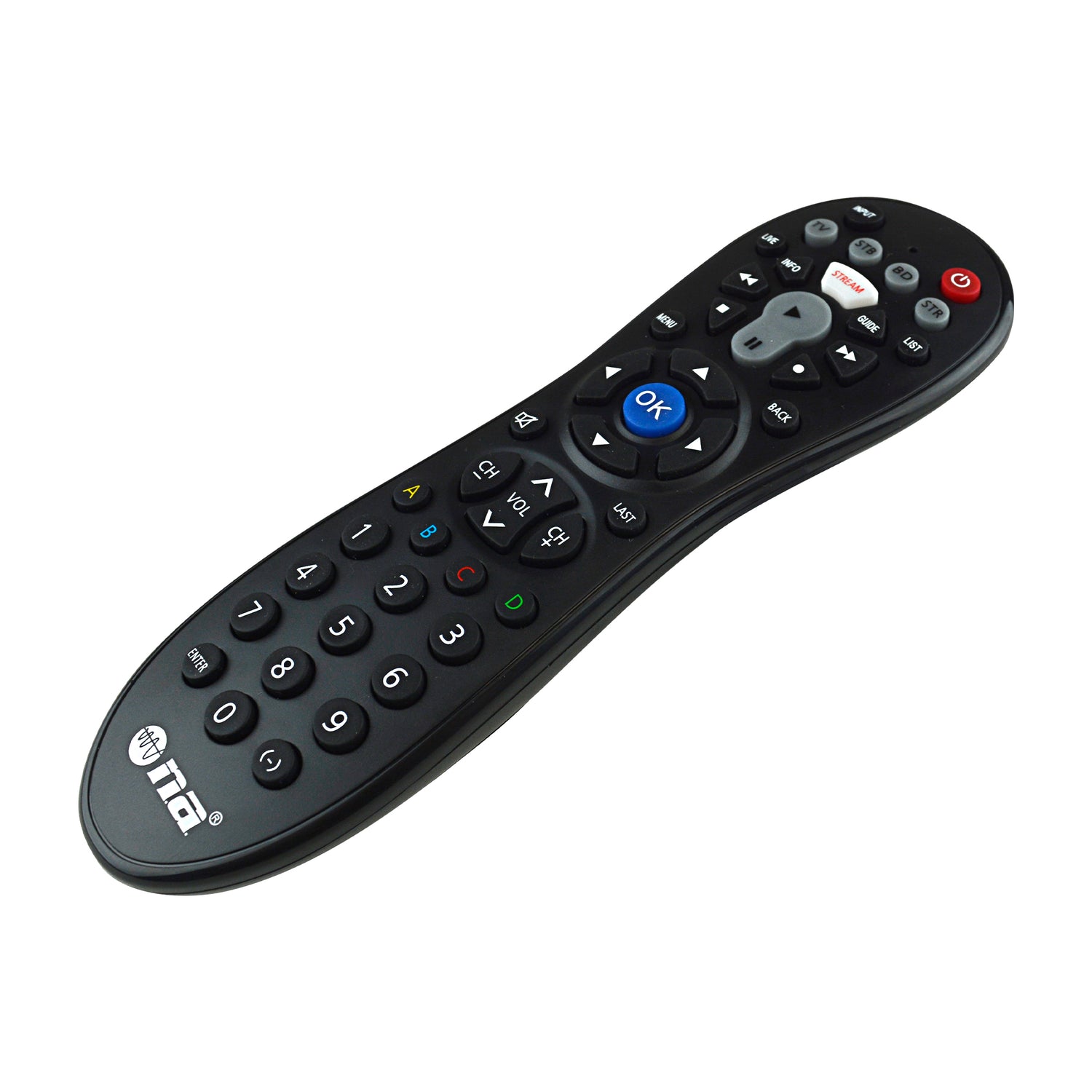 6-in-1 Universal Remote Control for TV & Streaming Devices (RCN-ST904BL)
