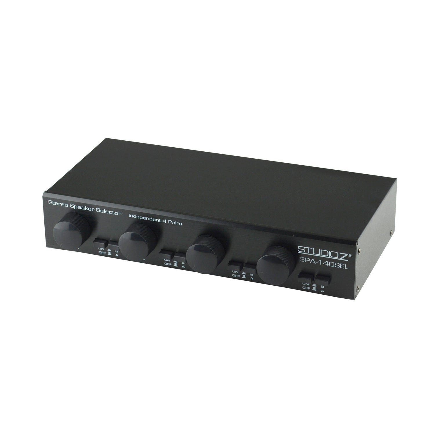 4-Way Dual-Source, Impedance-Matching Speaker Selector with Zone Volume Controls (SPA-140SEL)