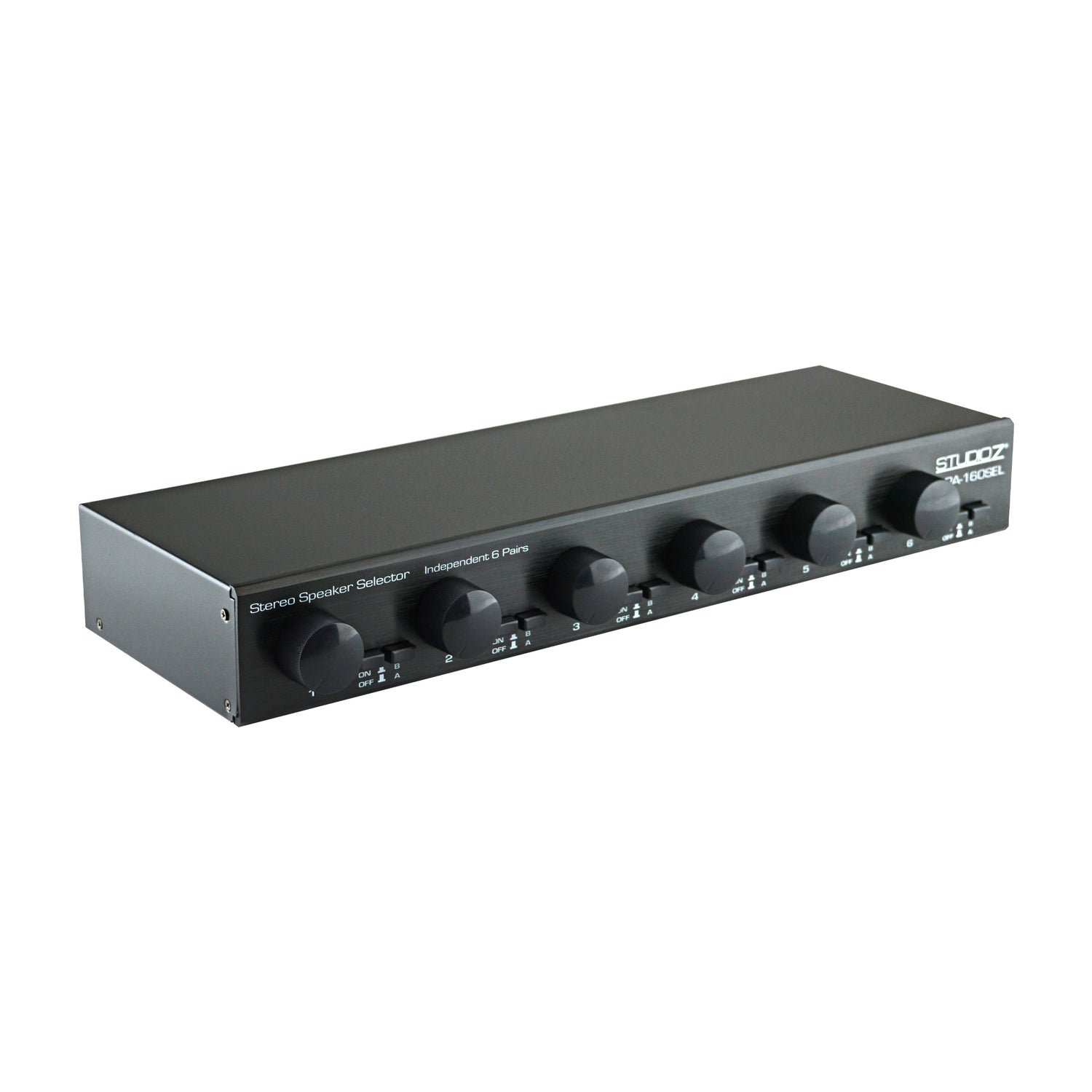 6-Way Dual-Source, Impedance-Matching Speaker Selector with Zone Volume Controls (SPA-160SEL)