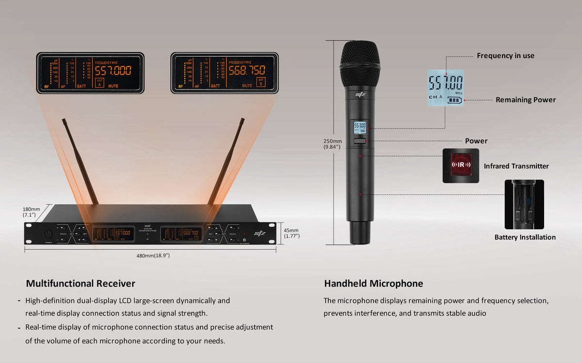 UHF Wireless Microphone (STZ-W5502)